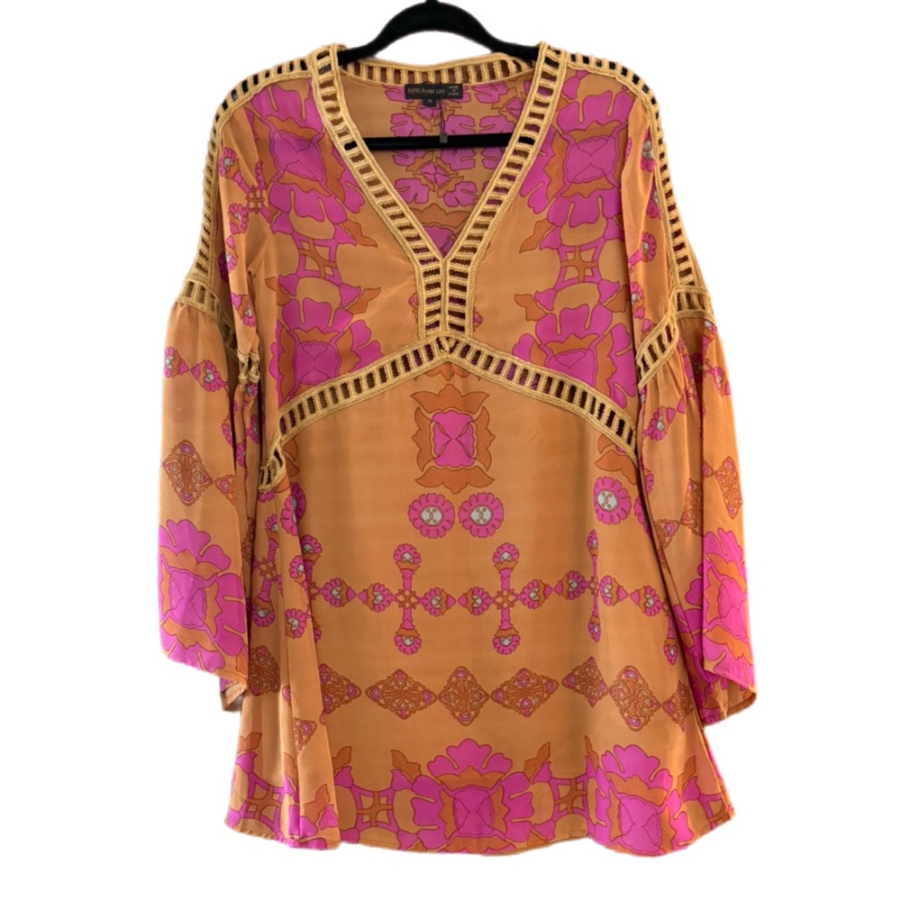Fifth Avenue Boho Print Tunic Top New– Size M